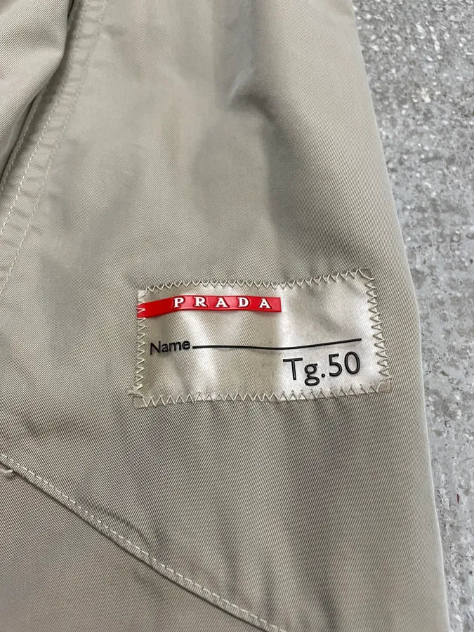2000s Prada Buttoned Beige Jacket - Image 9