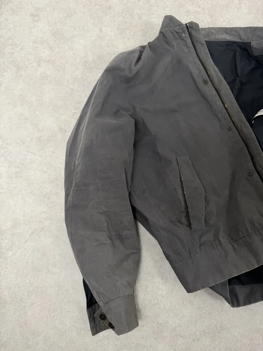AW2013 Balenciaga Grey Raw Bomber Jacket - Image 8