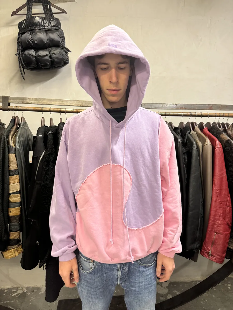 ERL Wave Purple Cozy Knit Hoodie - Image 4