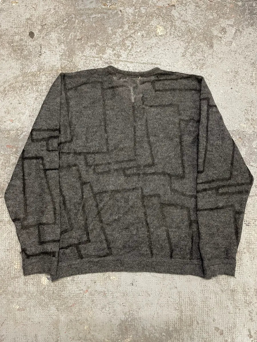 Gianni Versace Transparent Geometry Grey Sweater - Image 3