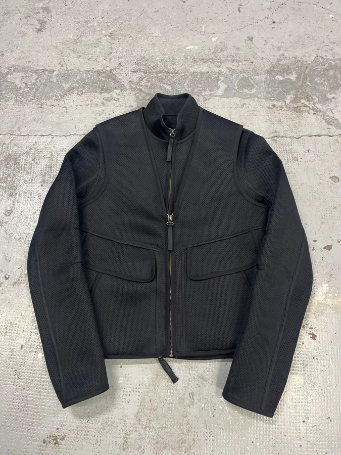 Helmut Lang Jacket & Vest Black Biker Combo - Image 3
