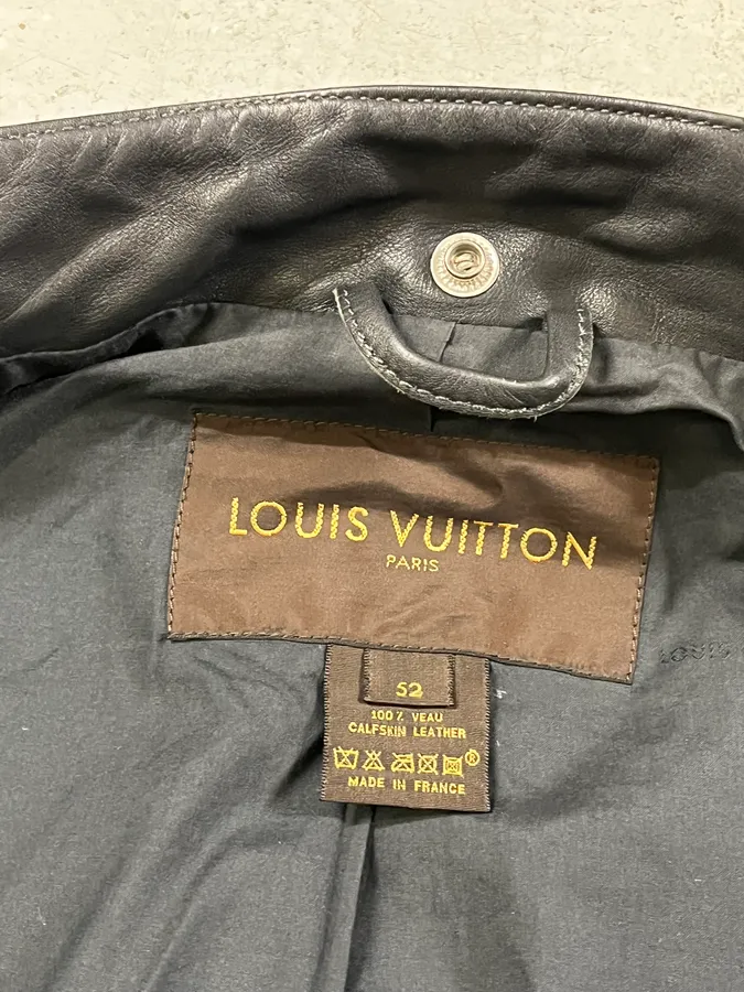 Louis Vuitton Black Premium Leather Jacket - Image 8