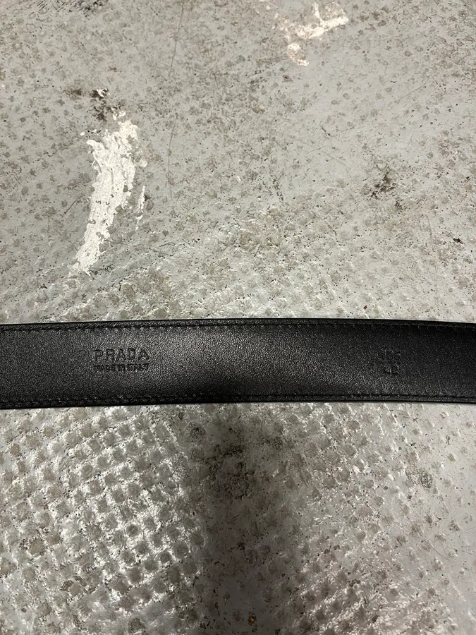 Prada Black Leather Belt - Image 8