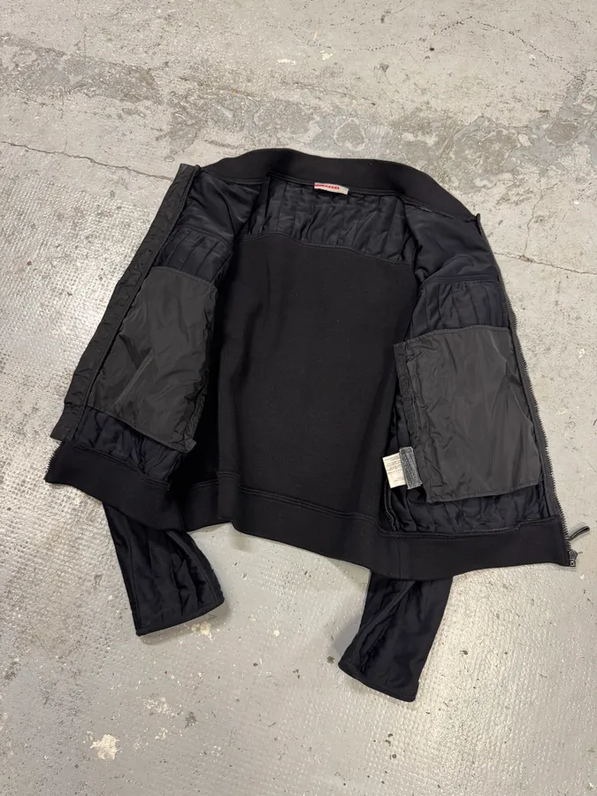 SS2008 Prada Ski Black Tech Nylon Fleece Jacket - Image 5