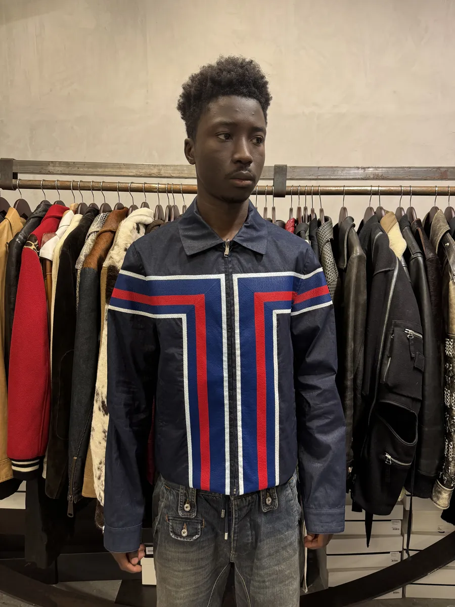 SS2016 Louis Vuitton Navy Premium Coach Jacket by Kim Jones - Image 4